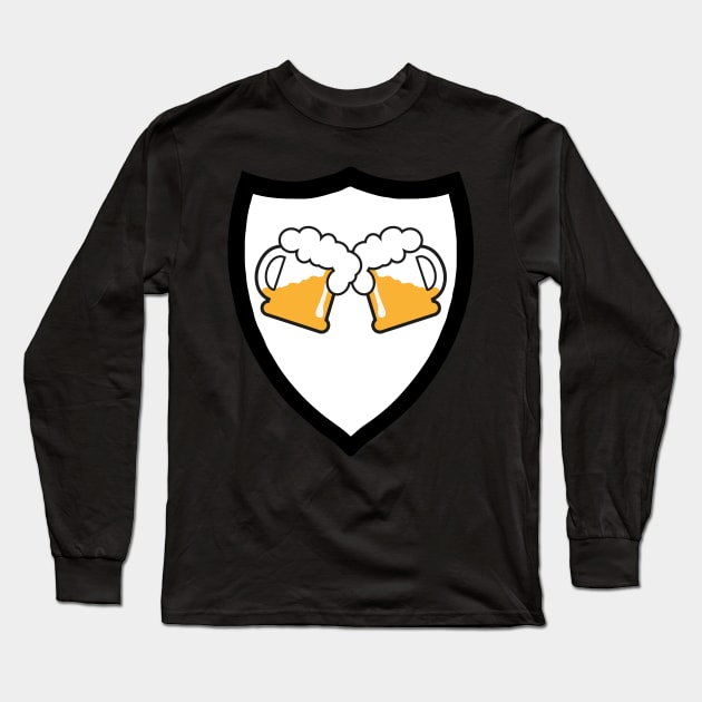 Beer Crest - Cool Drinking Team Long Sleeve T-Shirt by Shirtbubble